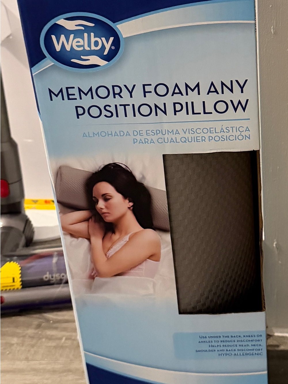 Gray Memory Foam Any Position Pillow